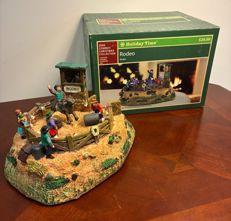 2009 Vintage Holiday Time Cowboy Christmas Collection "RODEO" - Lights & action