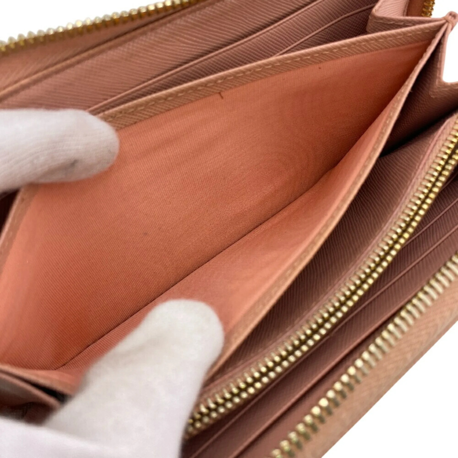 PRADA 1ML506 Saffiano Long Wallet, Pink, Women's GZl1f7vy thumbnail 9