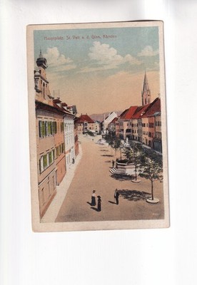 F6342) Ansichtskarte, ST. VEIT an der GLAN - Kärnten - Hauptplatz 1914