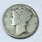 1929 MERCURY DIME *90% SILVER, Circulated Coin, Free Shipping #6740
