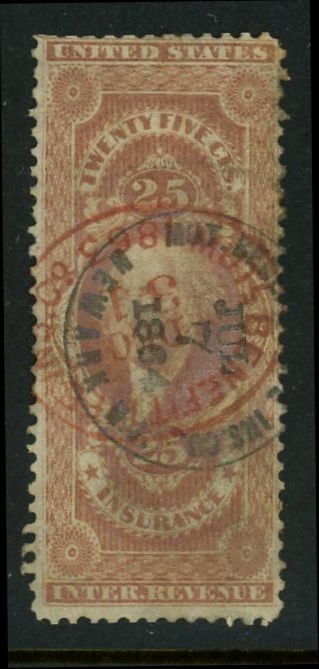 R46c with Red and Black Mutual Benefit Life Insurance Co. Cancels