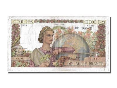 Billet, France, 10,000 Francs, 10 000 F 1945-1956 ''Génie Français'', 1951 - Photo 1/2