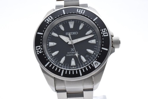 Seiko Prospex SBDY131 Date St. Acier Plongeurs 200M Blk SLV Automatique Montre - Photo 5 sur 10
