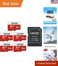 E-Series 32GB Micro SD Card 5 Pack, microSDHC UHS-I Flash Memory Card with Ad...