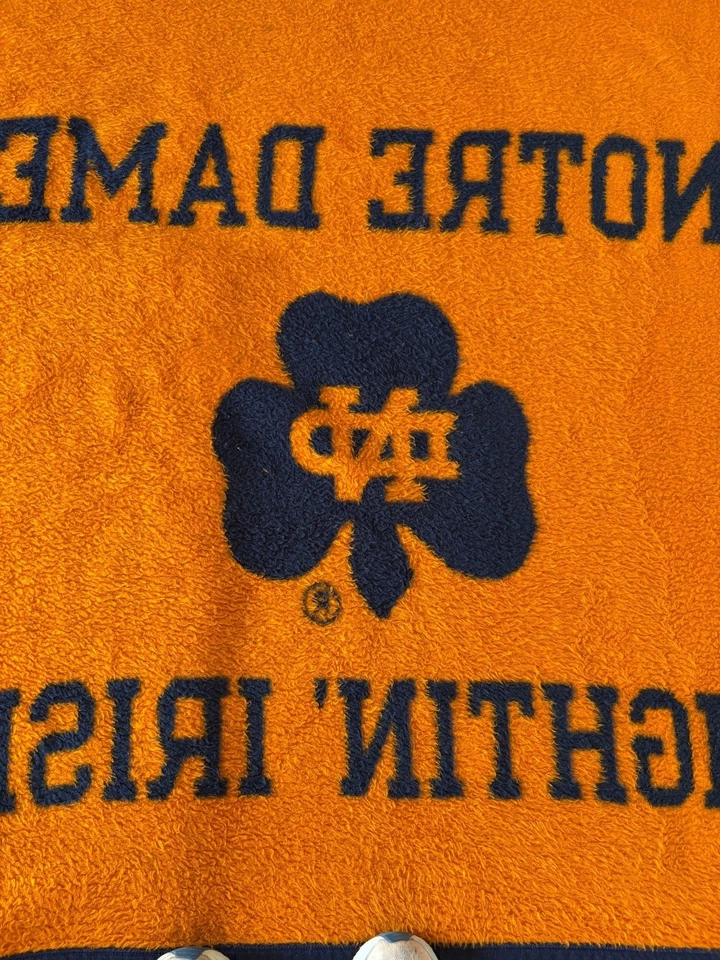 NCAA Notre Dame Fighting Irish Large Soft Fleece Throw Blanket 55" x 47" - Image 3 of 4