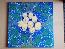 VERY NICE GOOD SIZE AUSTRALIAN ABORIGINAL PAINTING , INITIALLED AND DATED 09
