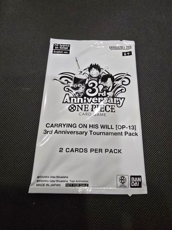 Carrying On His Will OP13 3rd Anniversary Tournament Pack  SEALED