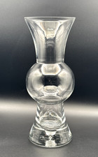 Clear Heavy Bottom with Bubble Glass Vase 11.75" Tall