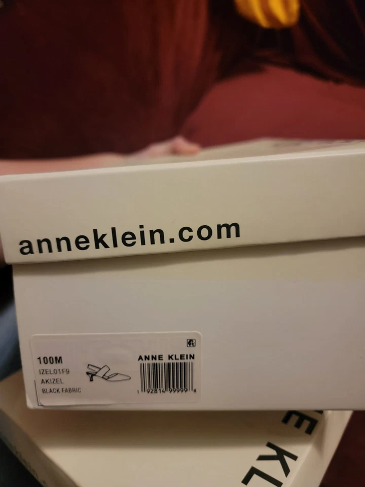 Женские туфли-лодочки на каблуке Anne Klein размер 10 M черные с открытым носком - Изображение 3 из 3