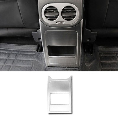 Rear Air Outlet Anti-Kick Vent Trim For Volkswagen Tiguan 2013-2016 Silver Steel
