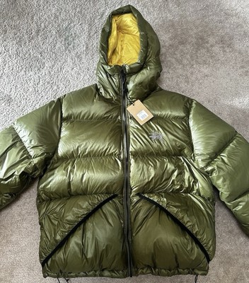 Stussy Micro Ripstop Down Insulated Parka Jacket Olive Green Size Medium