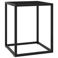 Couchtisch Schwarz Mit Schwarzem Glas 40X40X50 Cm