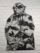 Nike Dri Fit Men's Front Zip Hoodie Green Tan Camo Size Small