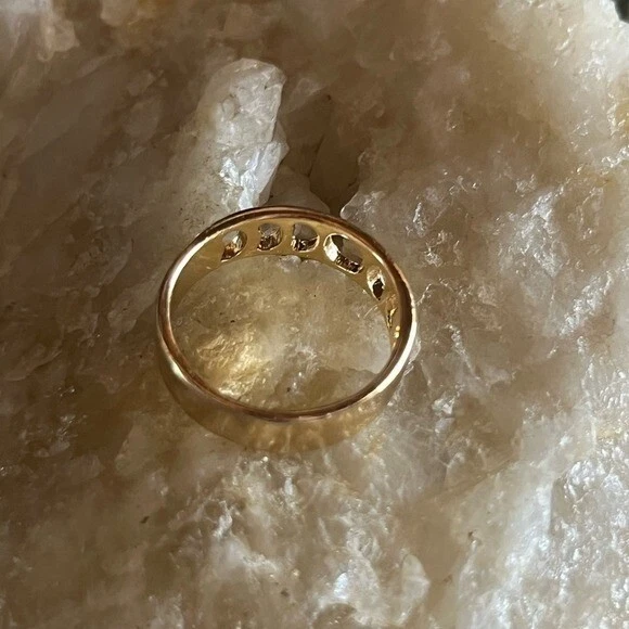 New Gold Moon Lunar Phase Band Ring-4 mm Width-Celestial-Boho-Gift-Zodiac-Size 7 - Image 4 of 4