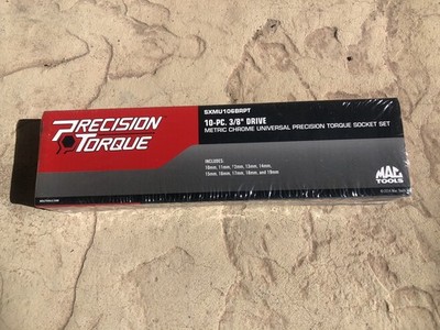 MAC TOOLS METRIC CHROME 10 PC UNIVERSAL SOCKET SET 3/8'' DRIVE SXMU106BRPT NIB