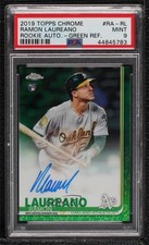 2019 Chrome Rookie Green Refractor 59/99 Ramon Laureano PSA 9 MINT Auto 04hd
