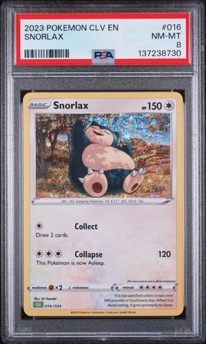 Snorlax 016 Clv-trading Card Game Classic Venusaur & Lugia EX Deck Pokemon PSA 8