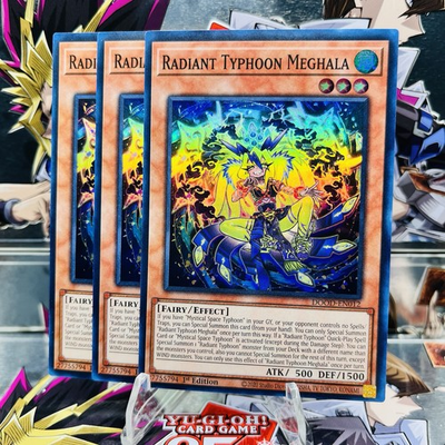 #ad #ad 3x Yugioh Playset Radiant Typhoon Meghala DOOD EN012 Super Rare 1st Ed Near Mint $2.98