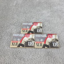 Lot of 3 Maxell Tapes XL II 110 High Bias Minute Black magnetite NOS