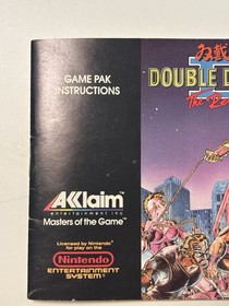 Double Dragon II (Nintendo NES, 1989) solo manual de instrucciones