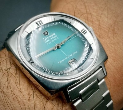 Vintage and Rare NIVADA Grenchen Automatic Leonardo Da Vinci