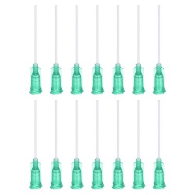 50Pcs 18G Dispensing Needles, 1.5'' PTFE Glue Needle Tube Flexible Needle Green