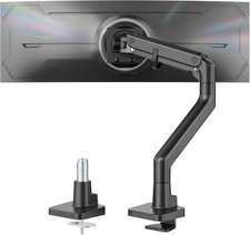 Heavy-Duty Adjustable Monitor Arm for 17-57" Curved Screens, 59.4 Lbs Capacity