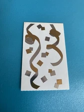 Vintage Mrs Grossman’s Foiled Gold/Silver Confetti/streamers Half Sticker Strip