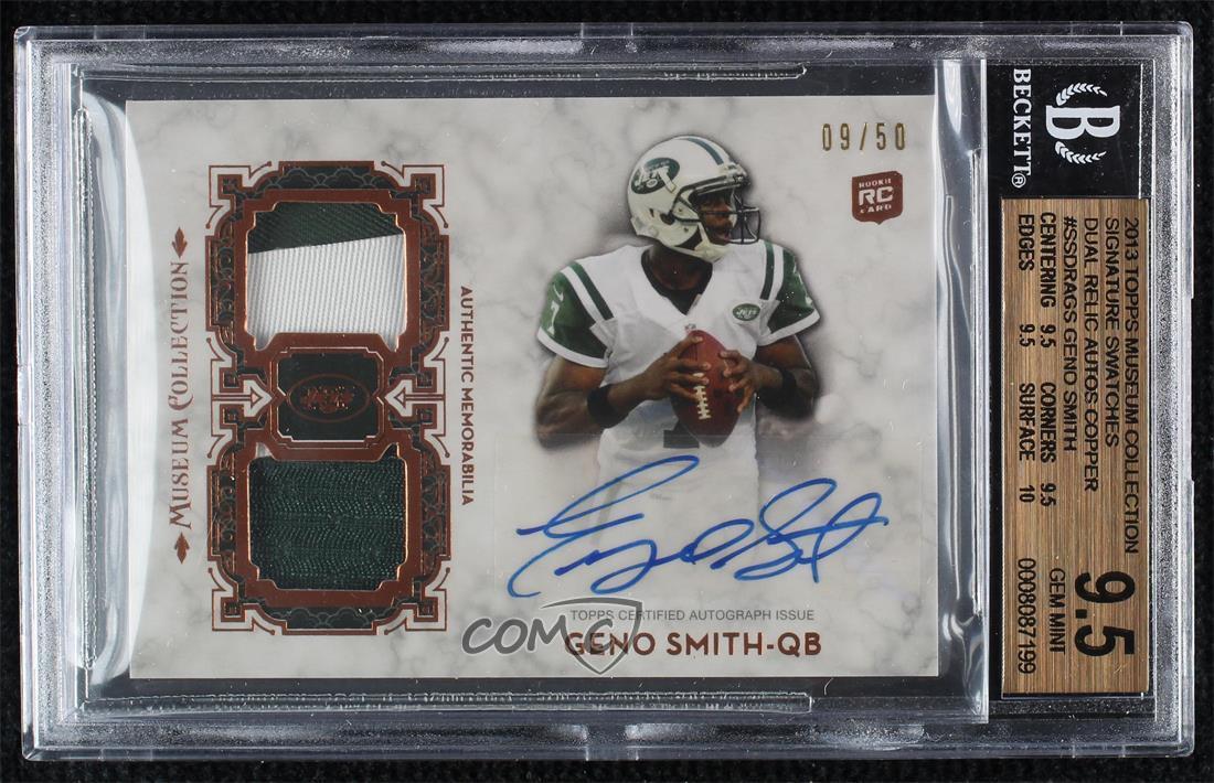 Geno Smith Topps Museum Collection Signature Swatches Dual Relic Autograph #GS Base