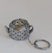 Vintage Teapot Kettle Shaped Loose Leaf Strainer Tea Infuser 