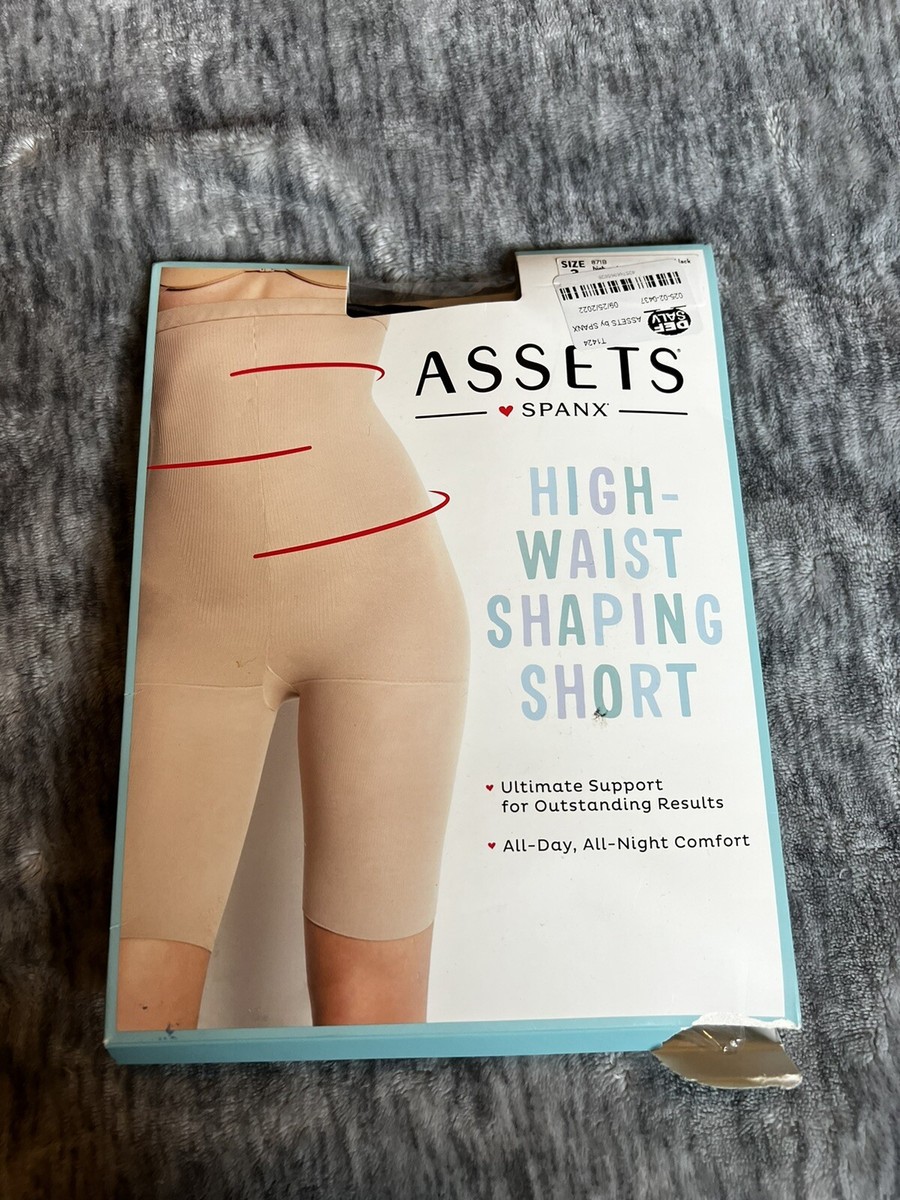 Assets Spanx Women's Shaping High Waist Short Beige Size New In