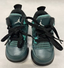 Air Jordan 4 IV Retro Teal White Black Toddlers Size 5C