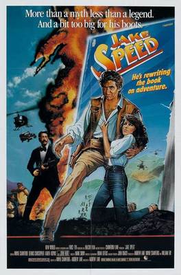 JAKE SPEED Movie POSTER 27x40 Wayne Crawford John Hurt Karen Kopins Dennis