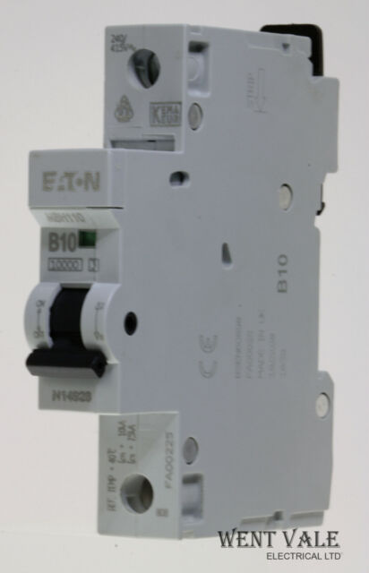 Eaton MEM MBH110 Single Pole 10a Type B 10ka Memshield 2 MCB for sale online