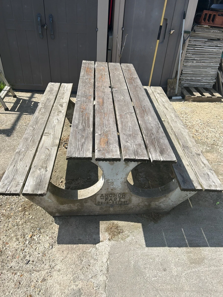 Concrete picnic 2024 table and benches