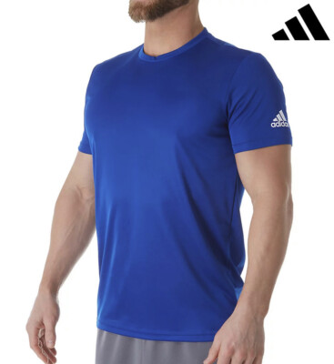adidas Clima Tech Men's Performance Tee Small Royal Blue New w/tags - Main Image