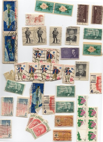 KONVOLUT VERSCHIEDENE BRIEFMARKEN OK ZUSTAND - EINIGE WURDEN BENUTZT PRÄSIDENTEN STAATEN ETC. - Bild 1 von 2