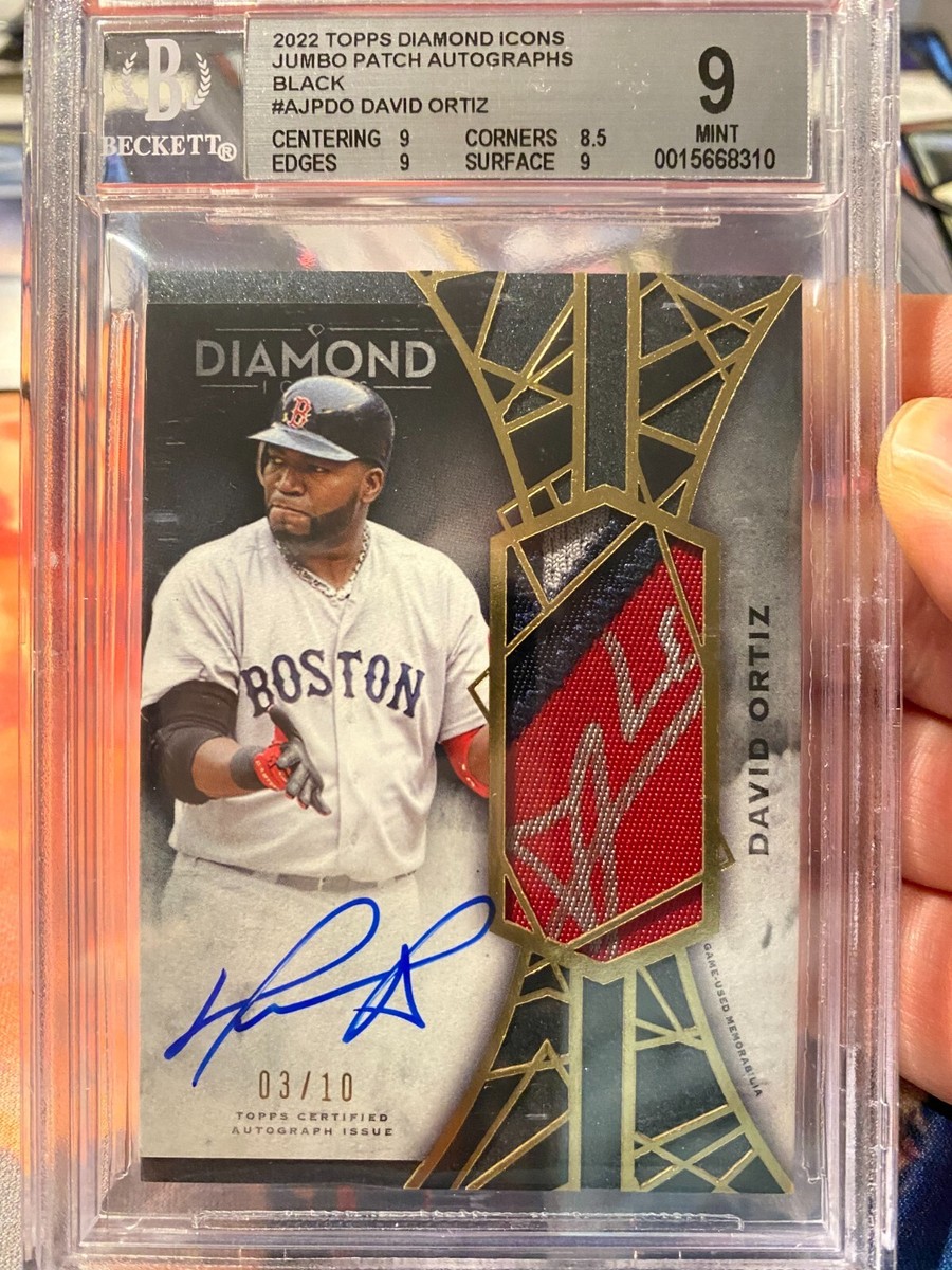 2022 Topps Diamond Icons David Ortiz Patch Autograph BGS 9