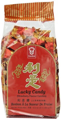 GARDEN Lucky Candy (利是糖) Strawberry Flavor 350g - (Pack of 6)
