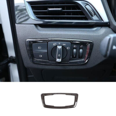 Fit For BMW X2 F39 2018-2021 Black Wood Grain Function Control Button Frame Trim