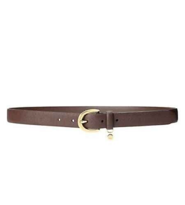 Ralph Lauren women's Charm Crosshatch Leather Belt - Medium