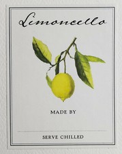Limoncello Labels - Package of 18.  SIZE: 2 1/8" x 2 3/4"