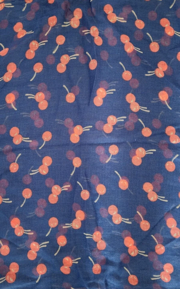 Anthropologie Infinity Bufanda Ligera Azul Cereza Transparente Boho Coqueta Foto 3 de 3