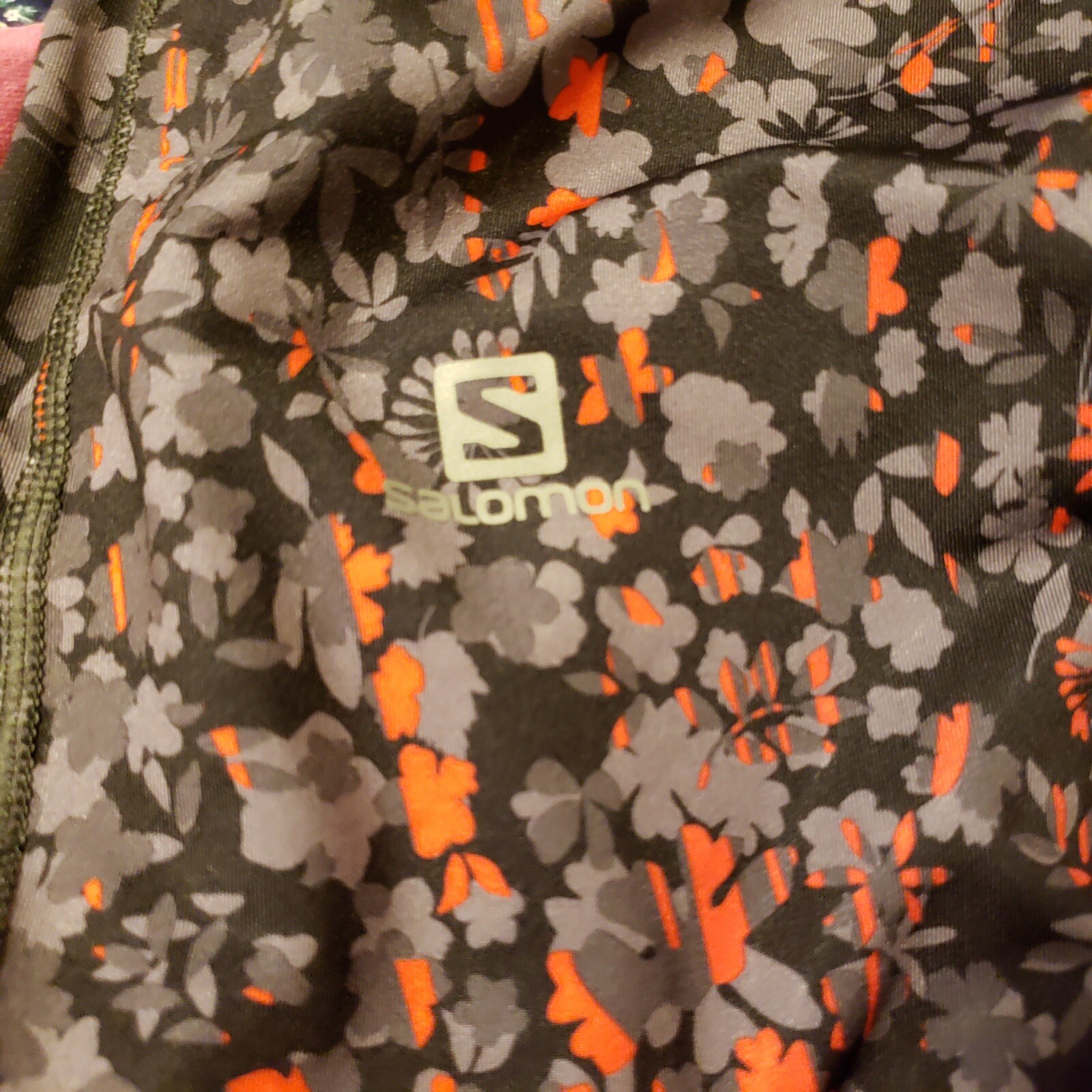 Salomon Donna Active Wear Capris Nero Rosso Grigio Tasca Posteriore Taglia S