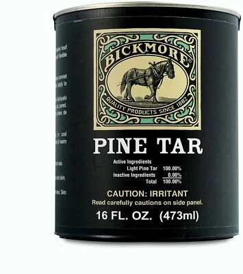 HORSE HEALTH PRODUCTS Bickmore Pine Tar 32 oz Horse Hoof Cattle Dehorn Trees Garden