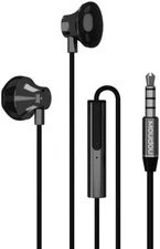 MOUDOU O1 In Ear Headphones with Mic In Line Control Black