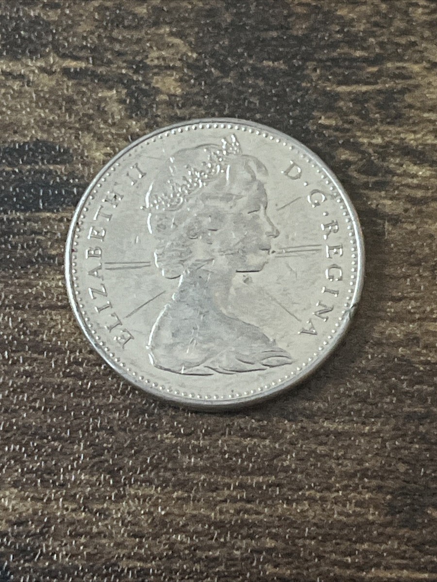 1867-1967 Canada 5 Cents Nickel Coin Queen Elizabeth II