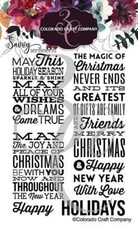 Colorado Craft Company Clear Stamps Savvy Sentiments  Holiday Quick Cards Small