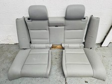 BMW E93 2006-2009 Convertible Grey Leather M Sport Rear Seats Bench #044