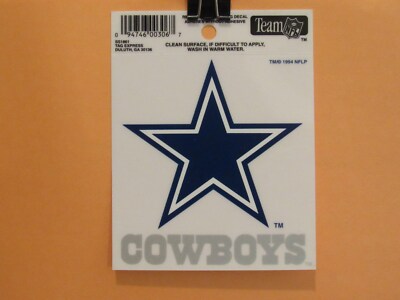 NFL Static Cling Decal - Dallas Cowboys